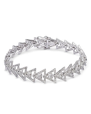 Diamond Triangle Link Bracelet in 14K White Gold, 4.0 ct. t.w.