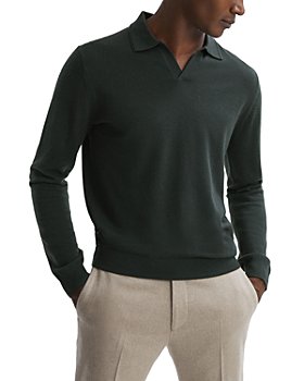 REISS - Milburn Long Sleeved Open Collar Sweater