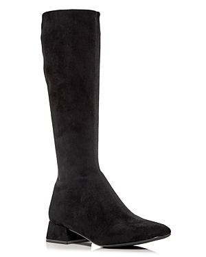 Shop Jeffrey Campbell Women's Allured-kh Low Heel Boots In Black Suede