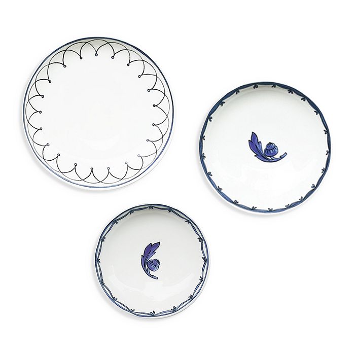 Twig New York H. Blue Bird Assorted Canape Dishes, Set of 3