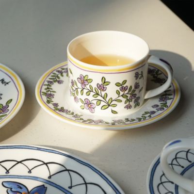 Molly Hatch Forget Me Not Cup and Saucer