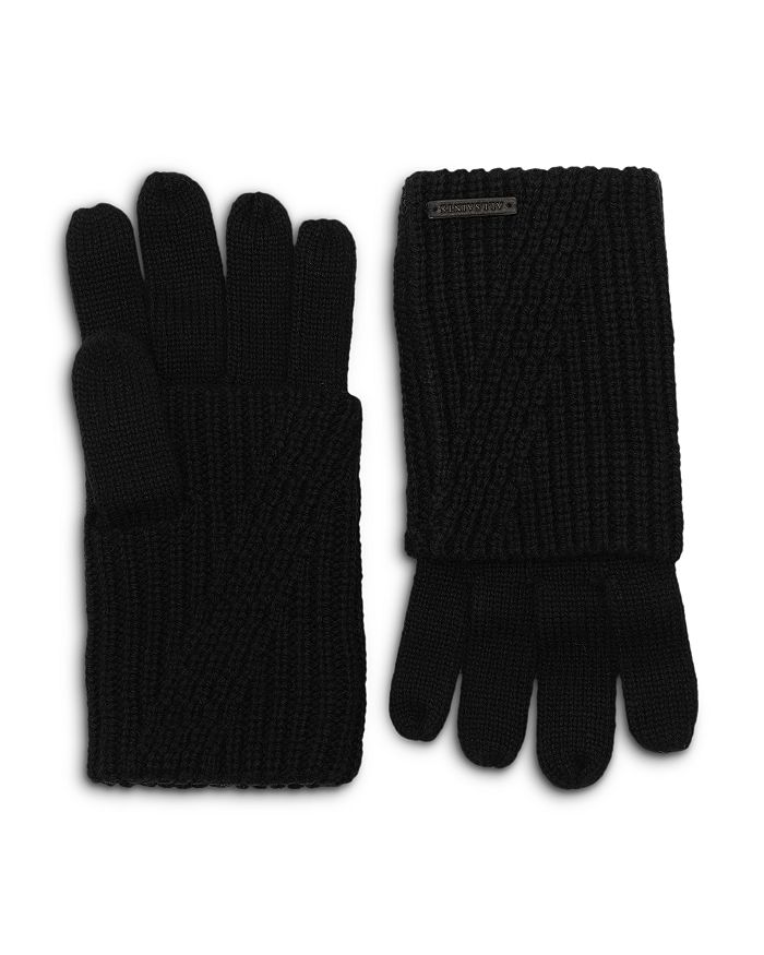 ALLSAINTS Traveling Rib Foldover Gloves | Bloomingdale's