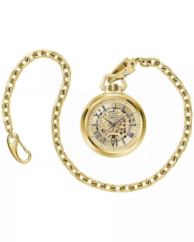 Bulova Classic Sutton Chain Pocket Watch, 50mm