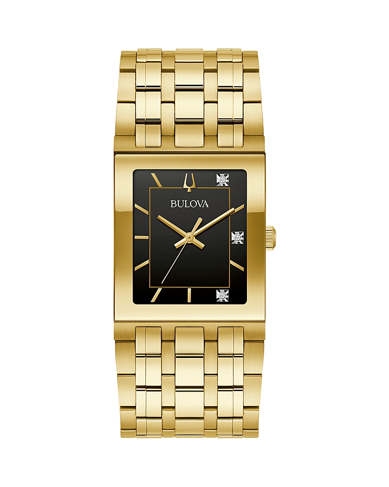 Bulova Quadra Mens Watch In Gold