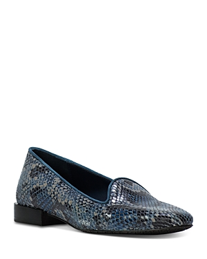 Shop Donald Pliner Women's Leather Loafers In Blue Bell
