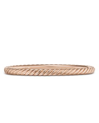 David Yurman Sculpted Cable Bangle Bracelet in 18K Rose Gold