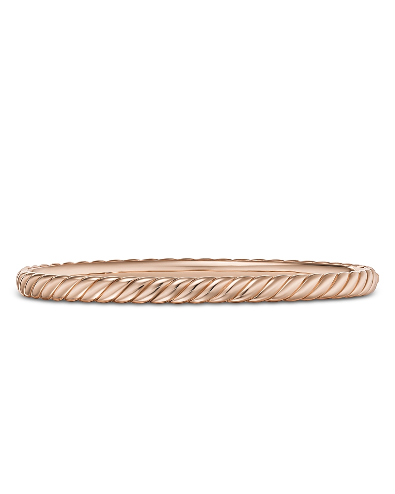 David Yurman Sculpted Cable Bangle Bracelet in 18K Rose Gold