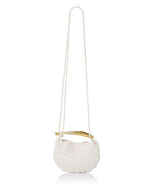 Bottega Veneta Mini Sardine Bag In White/gold