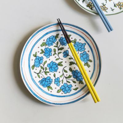 H. Bachelor Button 8" Salad Dessert Plate