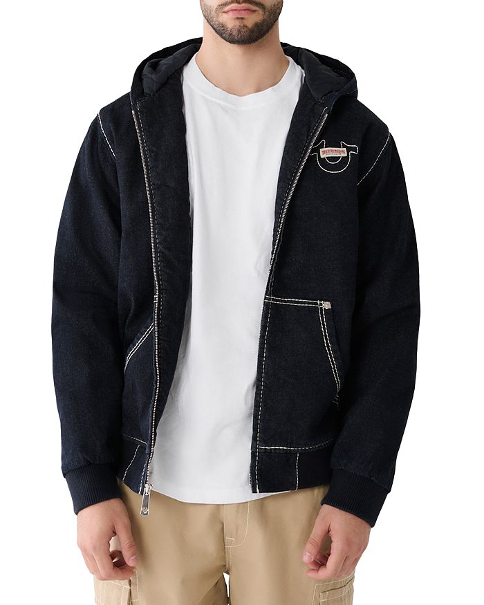True Religion - Denim BIG T Hooded Jacket