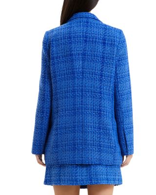 FRENCH CONNECTION Azzurra Tweed Double Breasted Blazer
