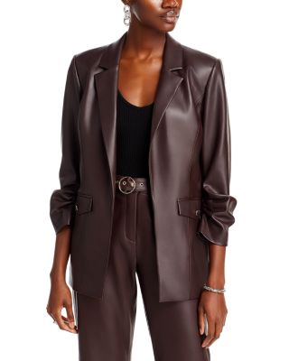 Tahari faux leather jacket deals