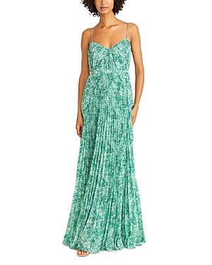 ml Monique Lhuillier Sylvia Pleated Chiffon Gown In Spotted Jade | ModeSens ml Monique Lhuillier Sylvia Pleated Chiffon Gown In Spotted Jade | ModeSens