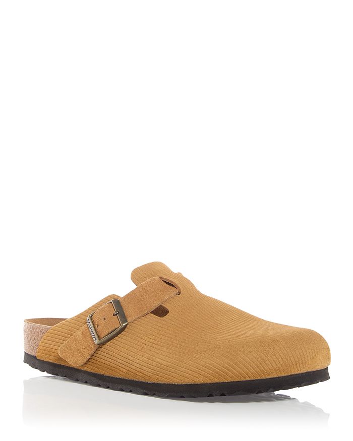 Birkenstock Boston Suede Sandals In Tan