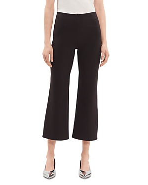 Theory Scuba Mid-rise Kick Flare Pants In Mink