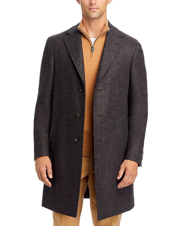 Canali Kei Melange Twill Double Faced Unlined Topcoat | Bloomingdale's
