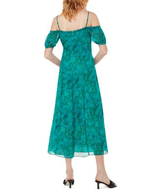 Diagonal Snake Bardot Dress