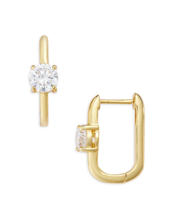 Cubic Zirconia Geometric Hoop Earrings 100 Exclusive