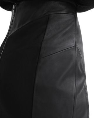 Raya Leather Pencil Skirt