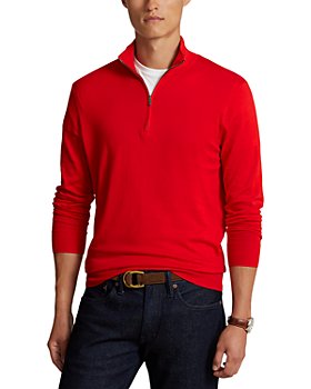 Polo Ralph Lauren - Cotton Regular Fit Quarter Zip Mock Neck Sweater