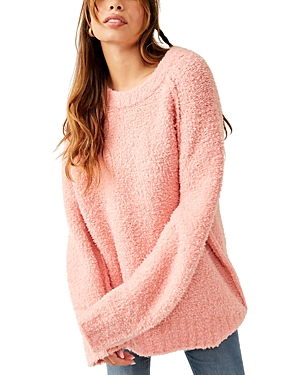 Free People Teddy Sweater Tunic In Pale Roset