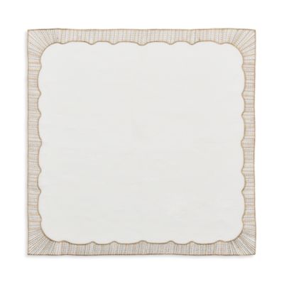 Frame Napkin in White, Gold & Silver