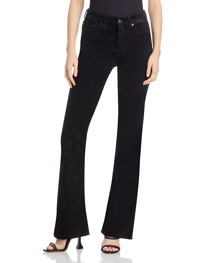 7 For All Mankind Lisha High Rise Bootcut Jeans in Black | Bloomingdale's