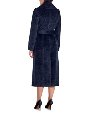 Boucle Notch Collar Wrap Coat