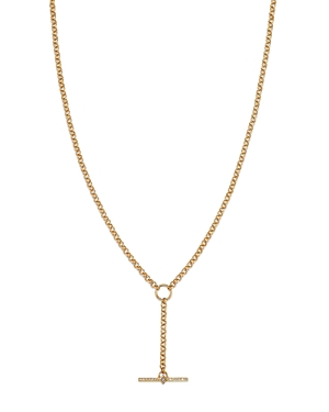 Zoë Chicco Princess Diamond Bar Faux Toggle Y-necklace In Gold