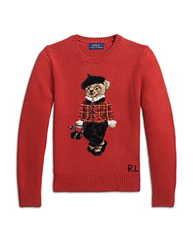 Ralph Lauren - Girls' Polo Bear Intarsia Sweater - Little Kid, Big Kid