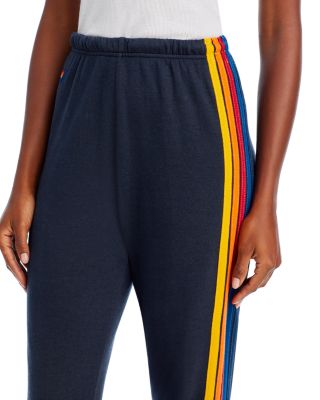Rainbow-Stripe Sweatpants