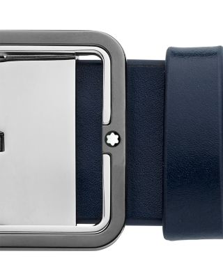 Men's Gray Leather Belt