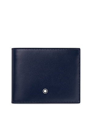 Shop Montblanc Meisterstuck Bifold Wallet In Blue