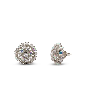 kate spade new york Beaming Bright Cubic Zirconia Cluster Stud Earrings in Silver Tone