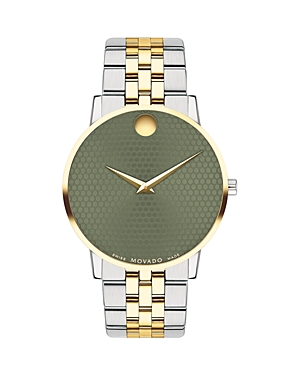 Shop Movado Museum Classic Two Tone Watch, 40mm In Green/two-tone