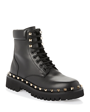 Valentino Garavani Women's Rockstud Lug Sole Combat Boots