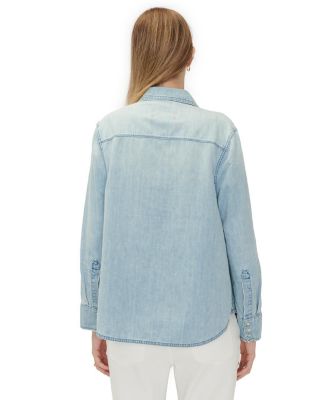 Denim Maternity Nursing Friendly Shirt