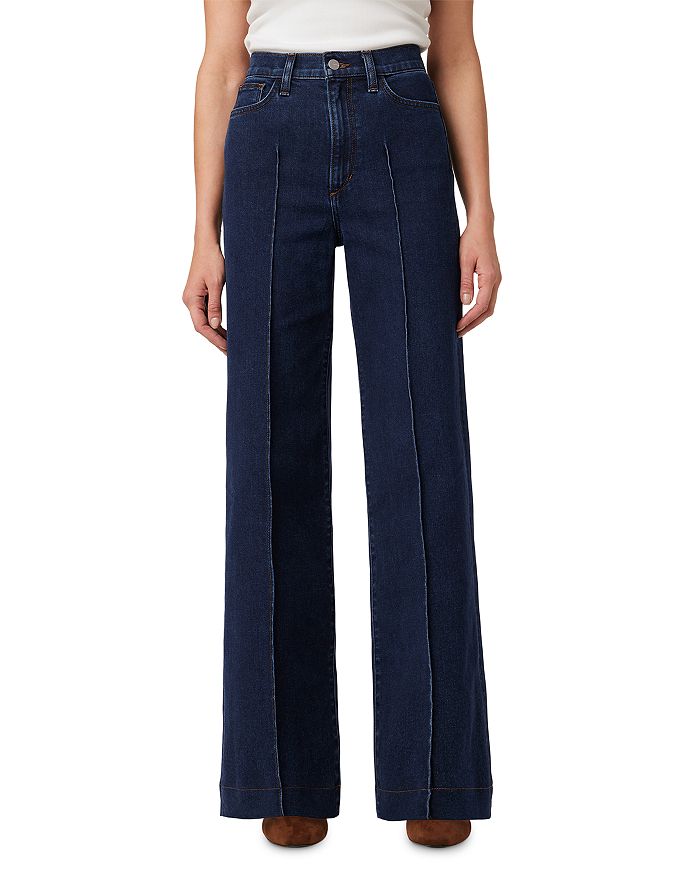 The Mia Pintuck High Rise Wide Leg Jeans in Dime