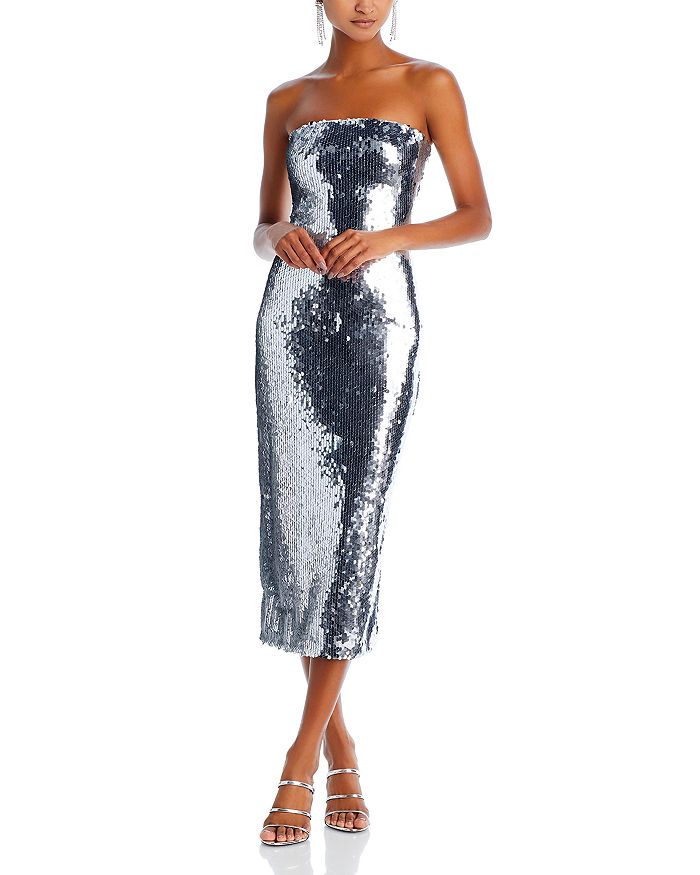 RHODE Lisa Strapless Sequin Dress | Bloomingdale's