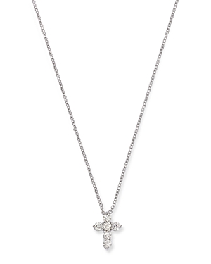 Bloomingdale's Diamond Cross Pendant Necklace in 14K White Gold, 0.30 ct. t.w.