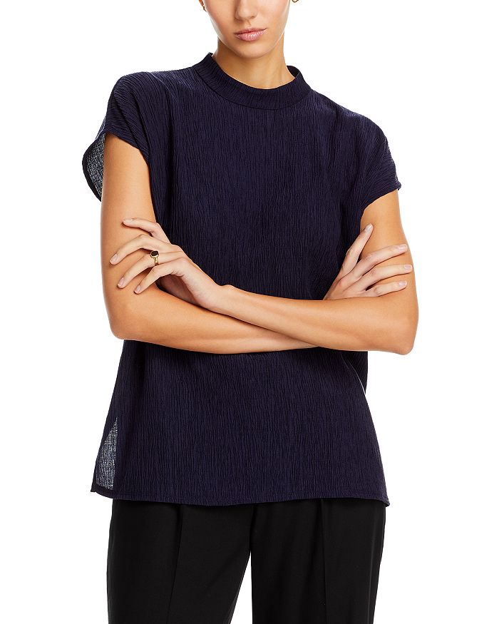 Eileen Fisher Mock Neck Square Top | Bloomingdale's
