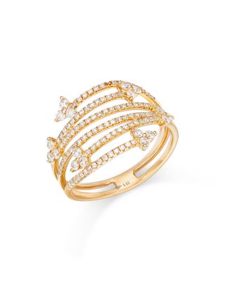 Bloomingdale's Fine Collection Diamond Multirow Arrow Ring in 14K Yellow Gold, 0.55 ct. t. w.