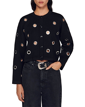 Sandro Coccinelle Eyelet Sweater