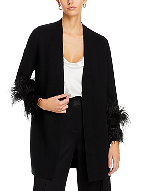 Kobi Halperin Beckett Faux Feather Trim Sweater