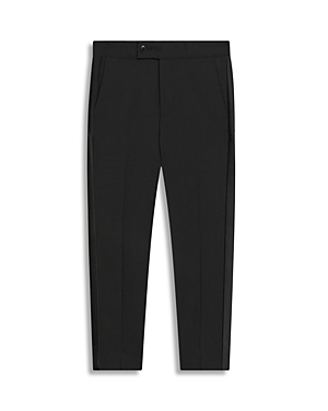 Reiss Black Knightsbridge Junior Tuxedo Satin Stripe Trousers In Black