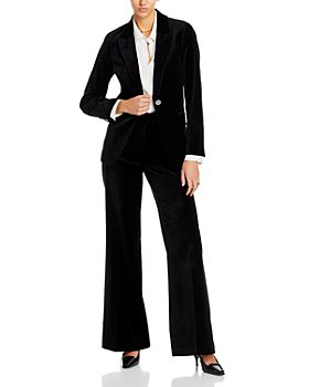 Velvet straight pants Louis Vuitton Black size 42 FR in Velvet - 17612005