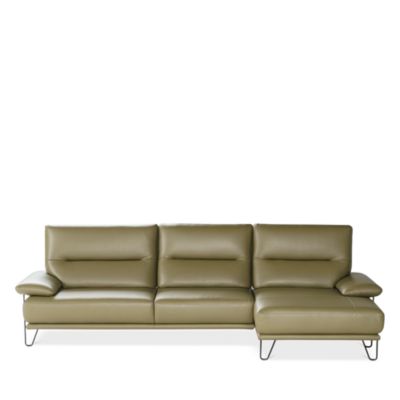 Amica 2-Piece Leather Sectional