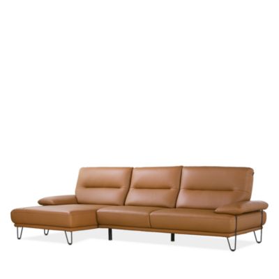 Amica 2-Piece Leather Sectional