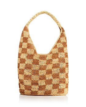 mar Y sol - Abby Raffia Checkered Shoulder Bag