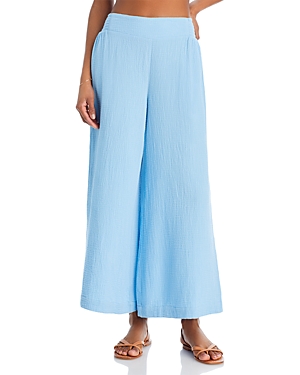Echo Supersoft Gauze Smocked Trousers In Capri